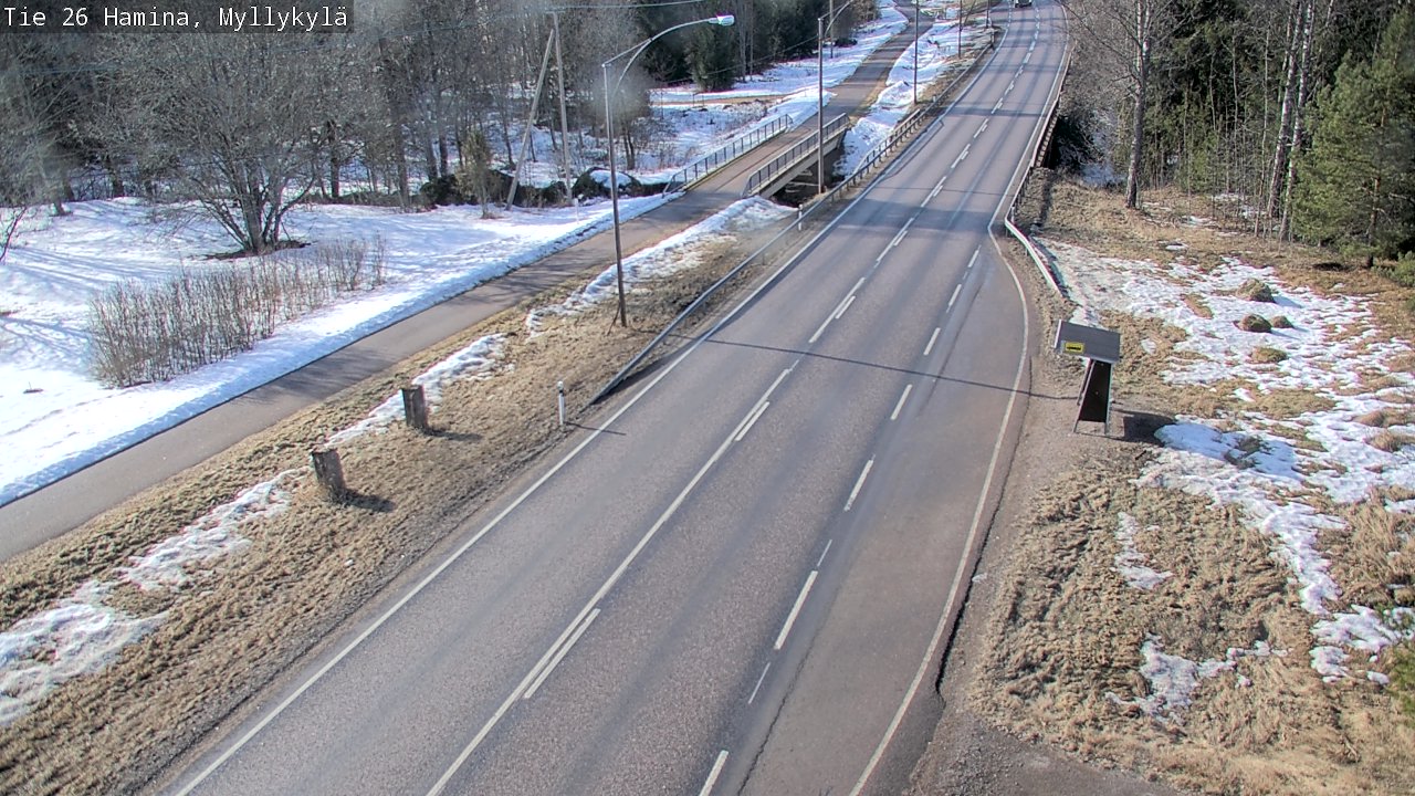 Weather Camera Image Väg 26 Hamina, Myllykylä, Hamina, Kymenlaakso