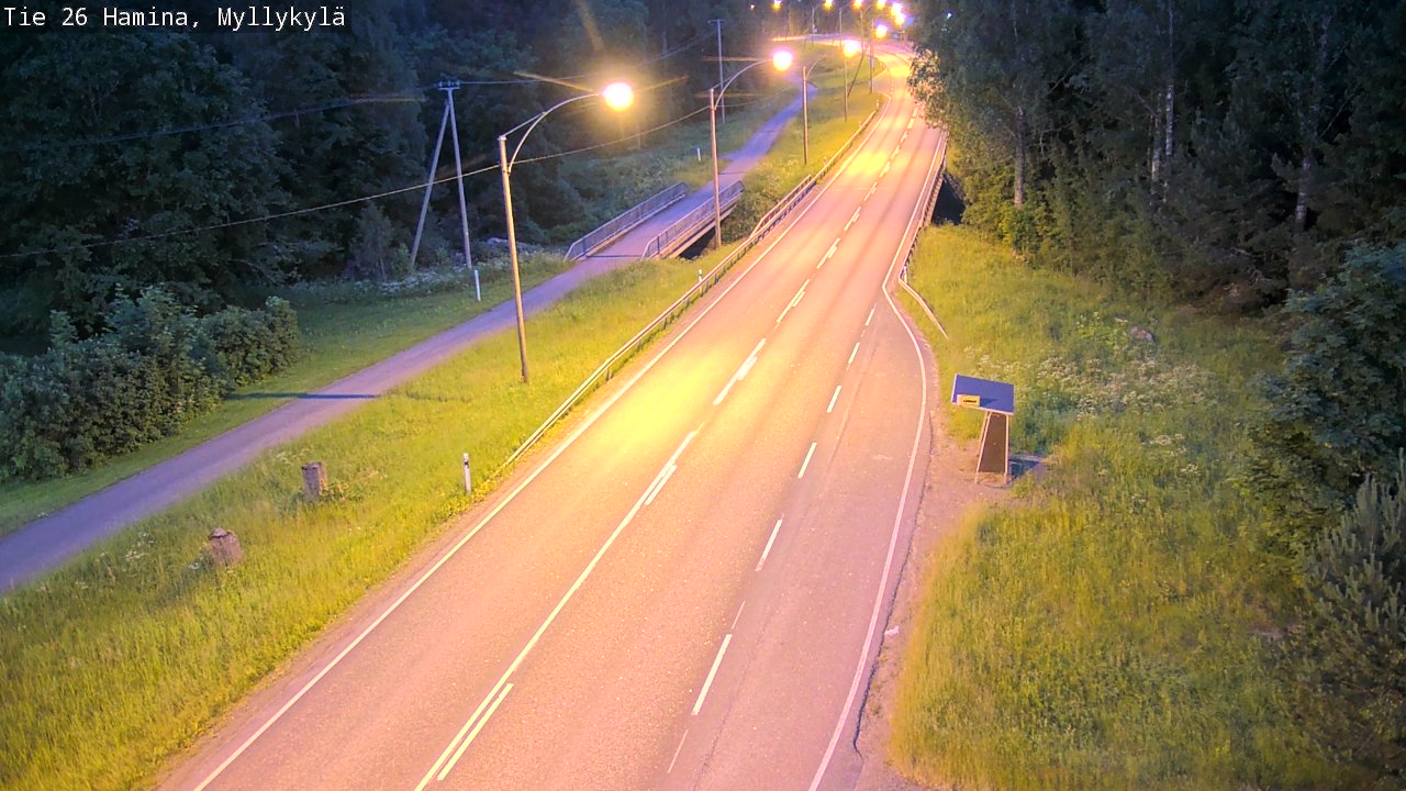 Weather Camera Image Väg 26 Hamina, Myllykylä, Hamina, Kymenlaakso