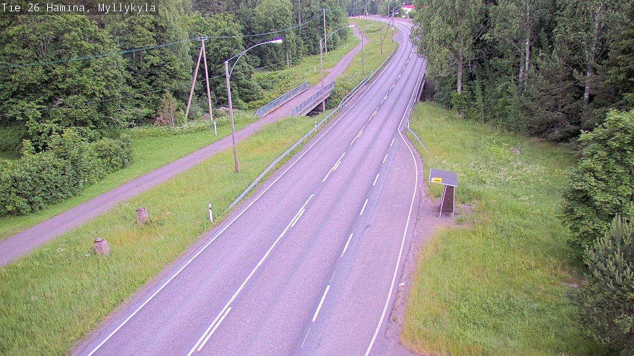 Weather Camera Image Väg 26 Hamina, Myllykylä, Hamina, Kymenlaakso