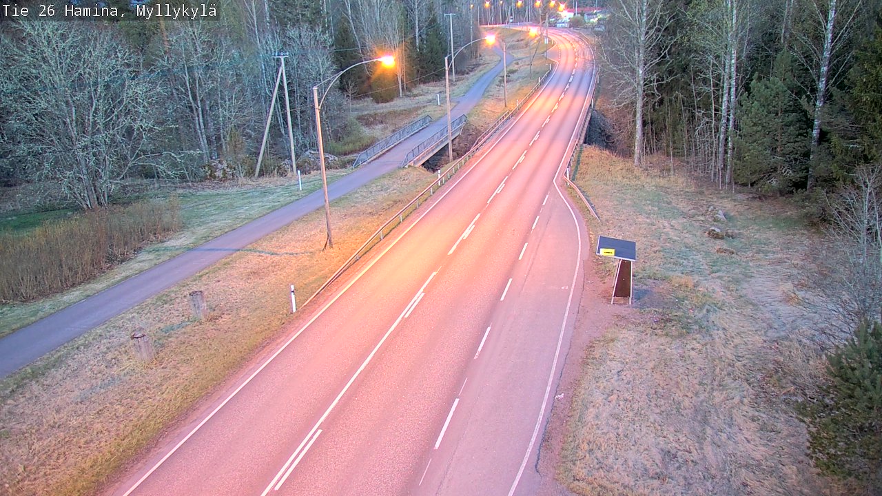 Weather Camera Image Väg 26 Hamina, Myllykylä, Hamina, Kymenlaakso