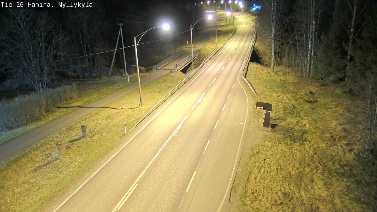 Weather Camera Image Väg 26 Hamina, Myllykylä, Hamina, Kymenlaakso