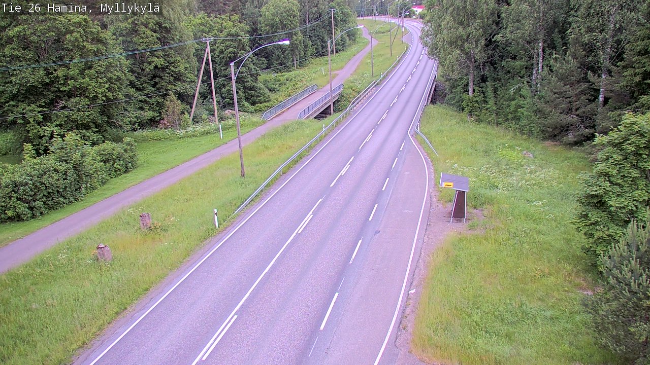 Weather Camera Image Väg 26 Hamina, Myllykylä, Hamina, Kymenlaakso