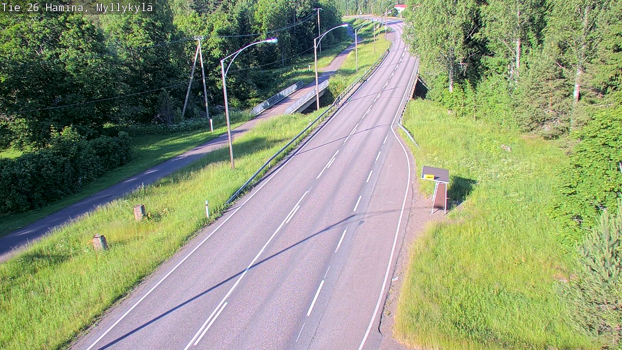 Weather Camera Image Väg 26 Hamina, Myllykylä, Hamina, Kymenlaakso