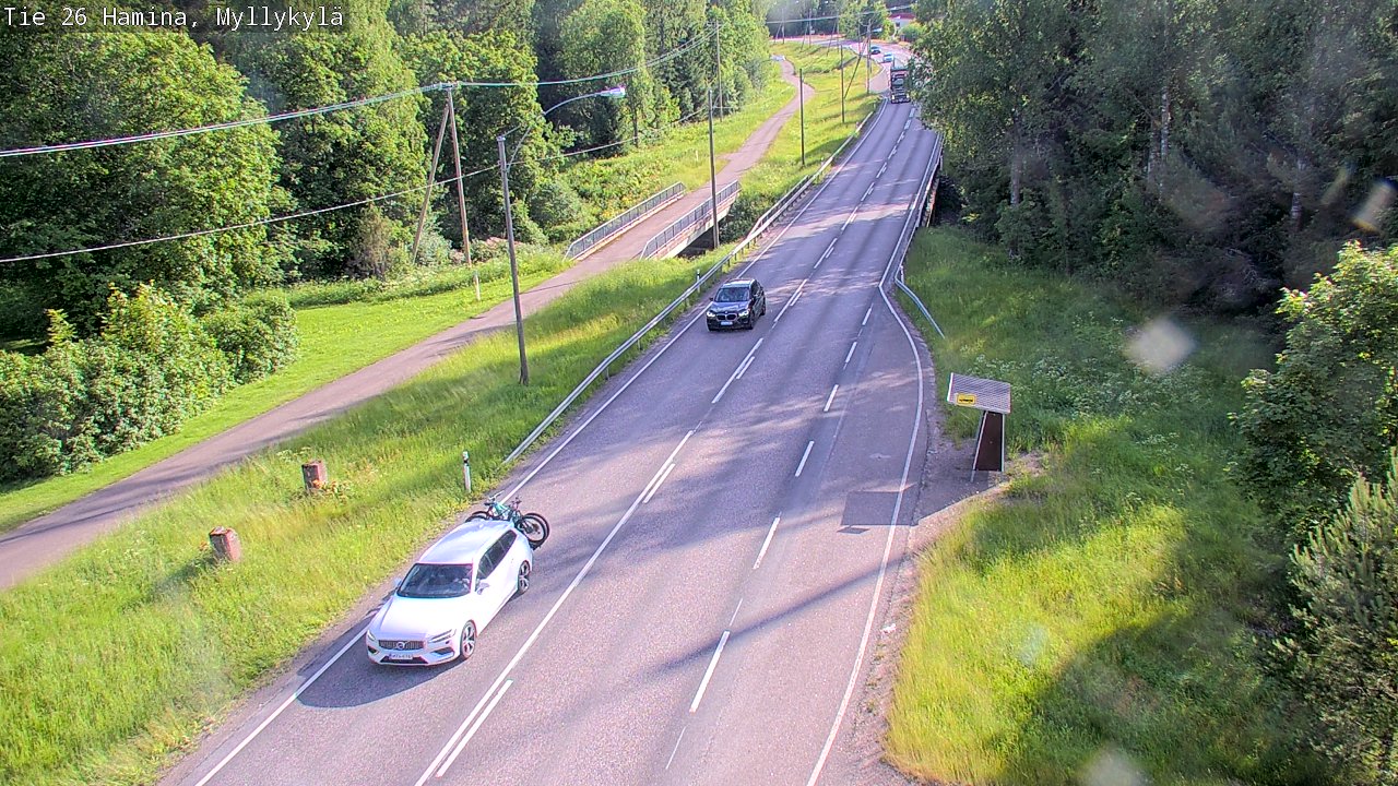 Weather Camera Image Väg 26 Hamina, Myllykylä, Hamina, Kymenlaakso