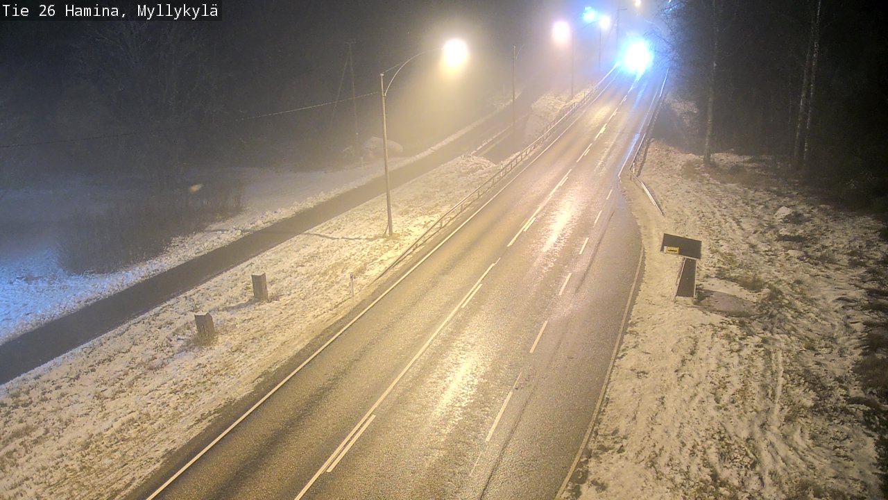 Weather Camera Image Väg 26 Hamina, Myllykylä, Hamina, Kymenlaakso