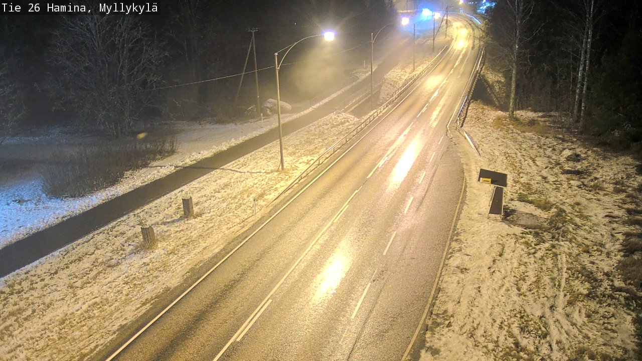 Weather Camera Image Väg 26 Hamina, Myllykylä, Hamina, Kymenlaakso