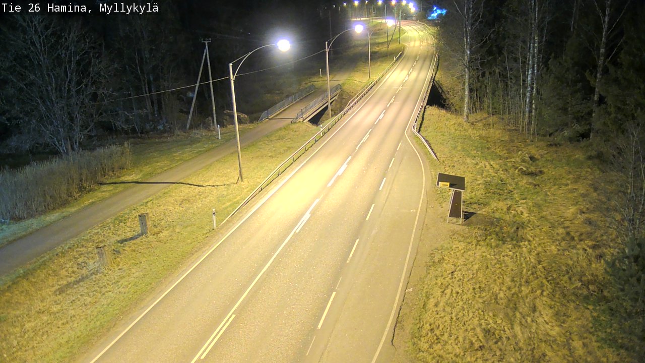 Weather Camera Image Väg 26 Hamina, Myllykylä, Hamina, Kymenlaakso