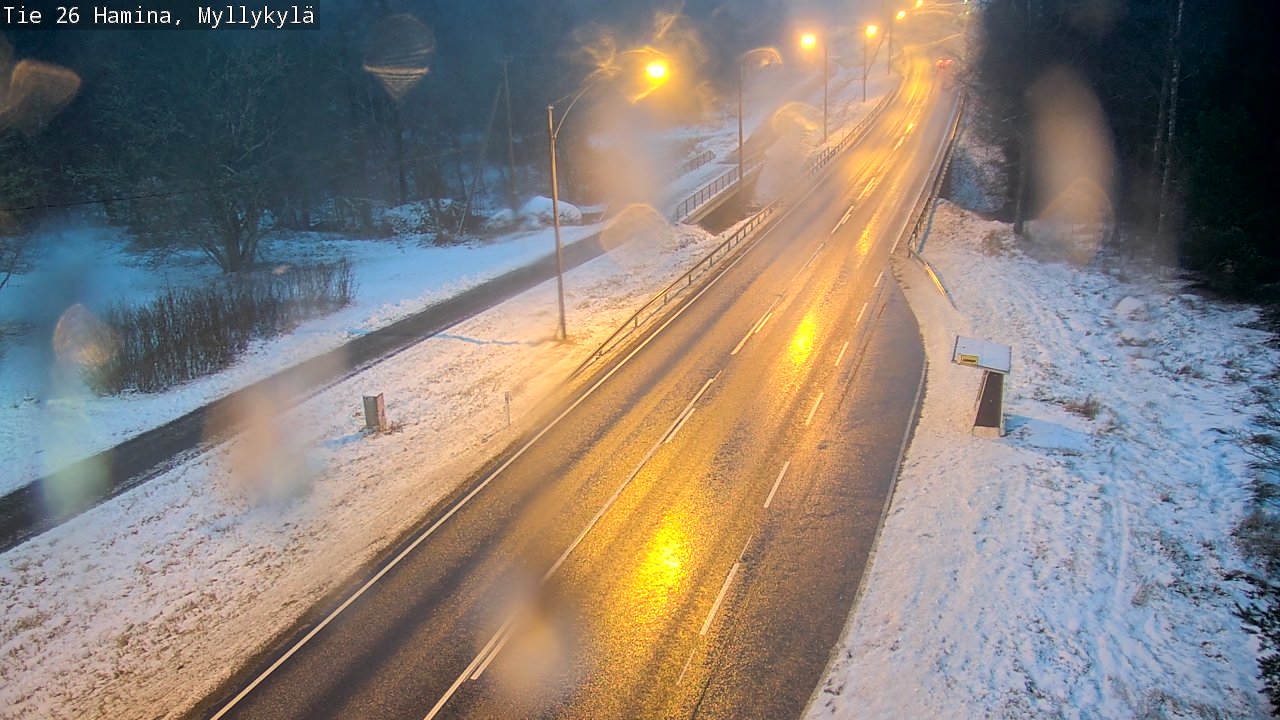 Weather Camera Image Väg 26 Hamina, Myllykylä, Hamina, Kymenlaakso