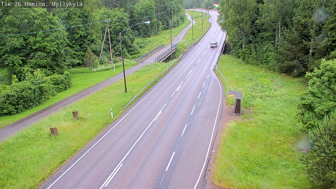 Weather Camera Image Väg 26 Hamina, Myllykylä, Hamina, Kymenlaakso