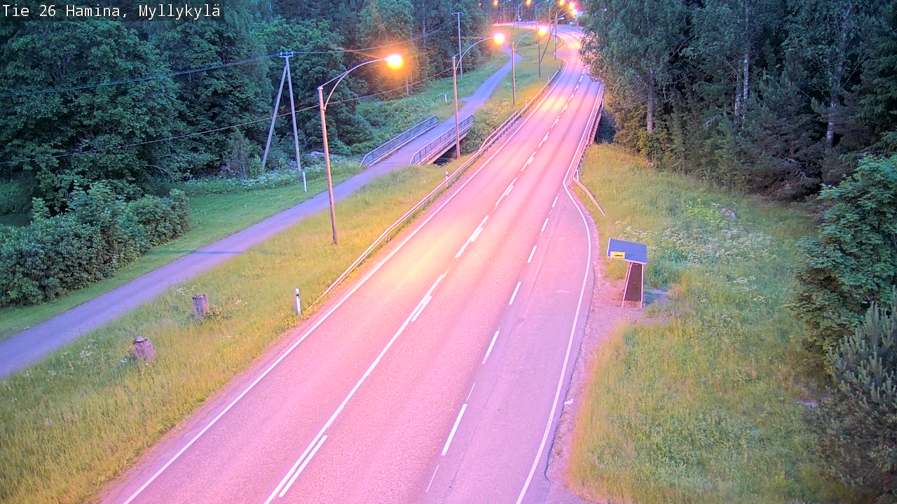 Weather Camera Image Väg 26 Hamina, Myllykylä, Hamina, Kymenlaakso