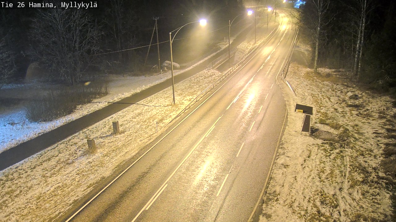 Weather Camera Image Väg 26 Hamina, Myllykylä, Hamina, Kymenlaakso