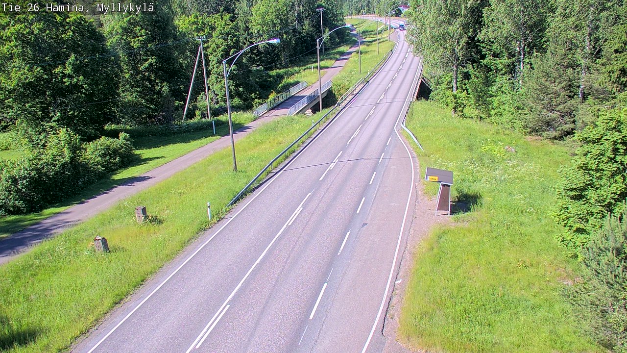 Weather Camera Image Väg 26 Hamina, Myllykylä, Hamina, Kymenlaakso