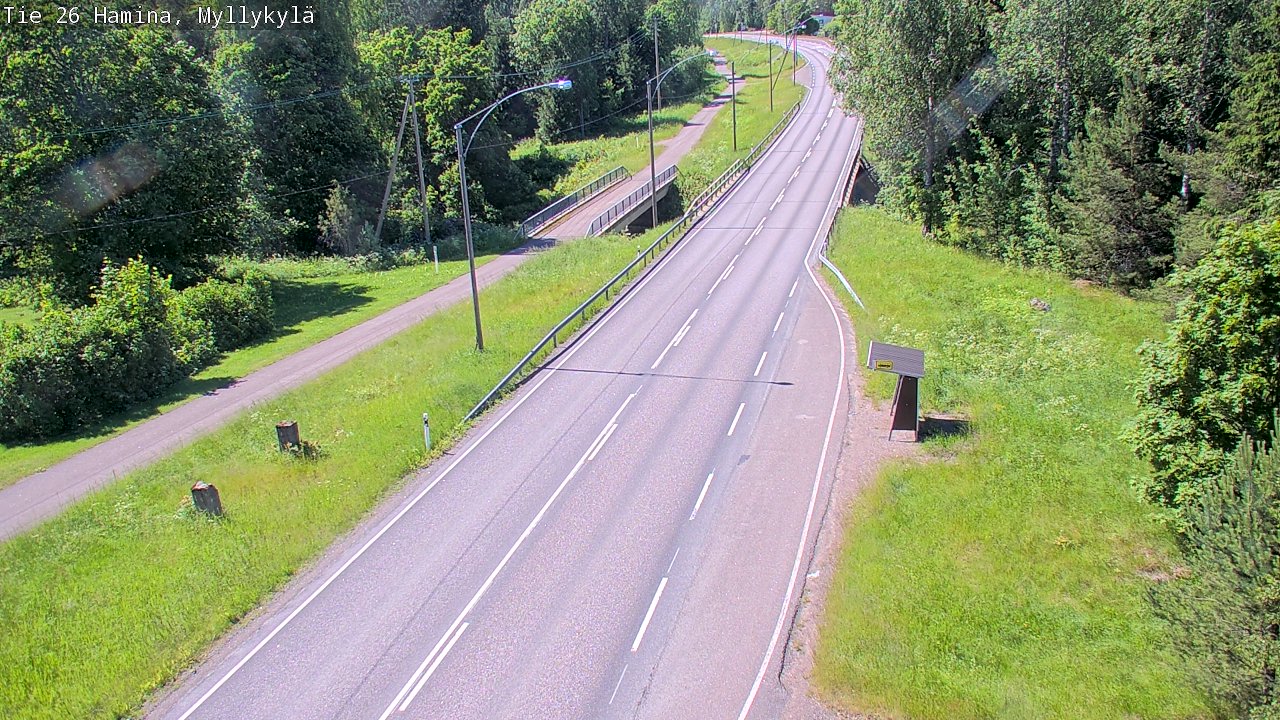 Weather Camera Image Väg 26 Hamina, Myllykylä, Hamina, Kymenlaakso