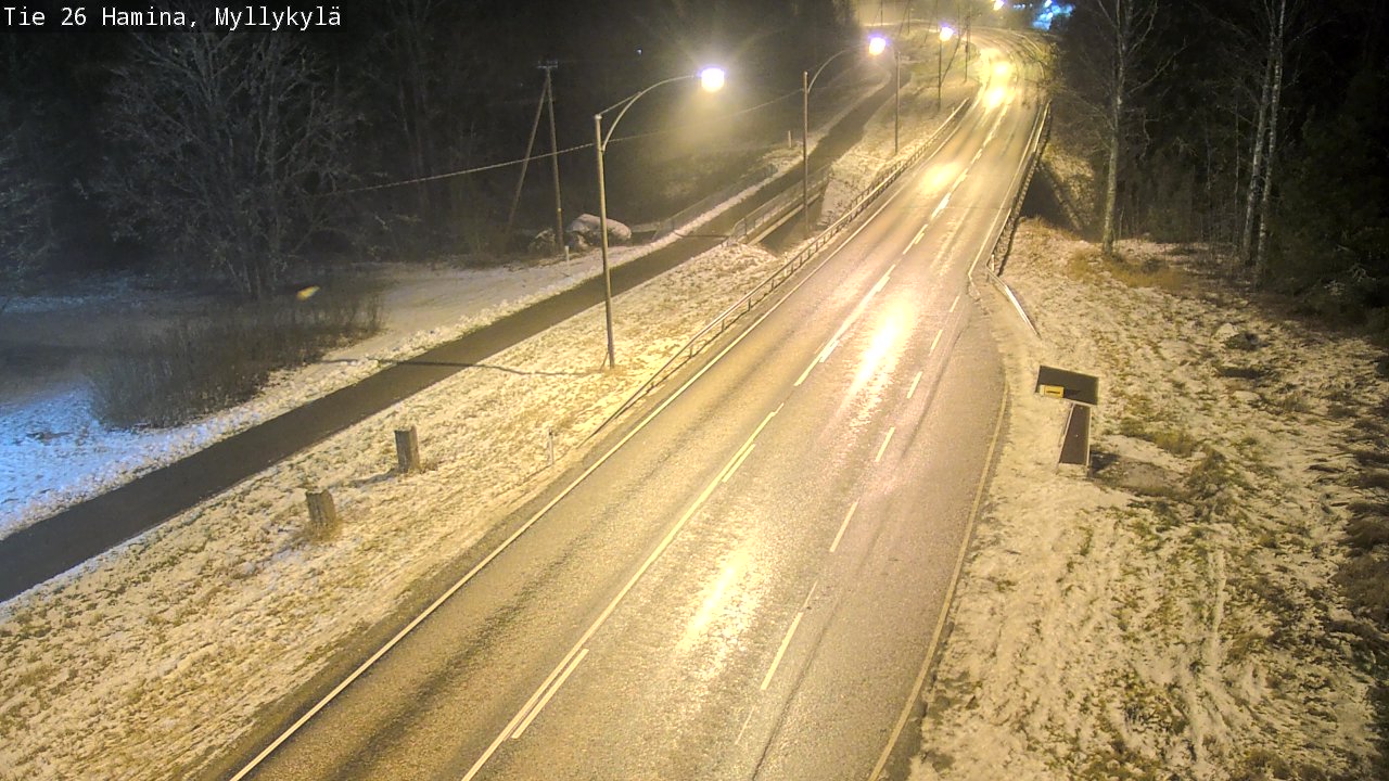 Weather Camera Image Väg 26 Hamina, Myllykylä, Hamina, Kymenlaakso
