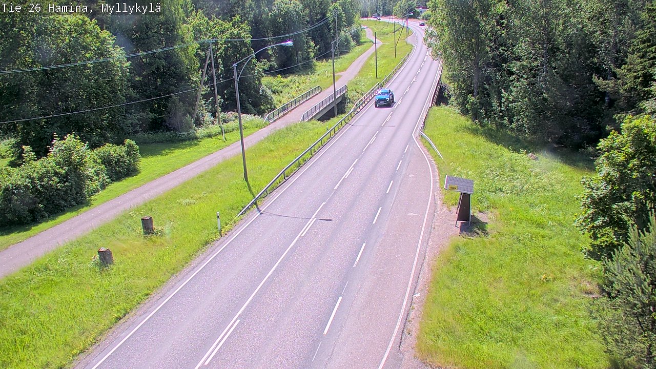Weather Camera Image Väg 26 Hamina, Myllykylä, Hamina, Kymenlaakso