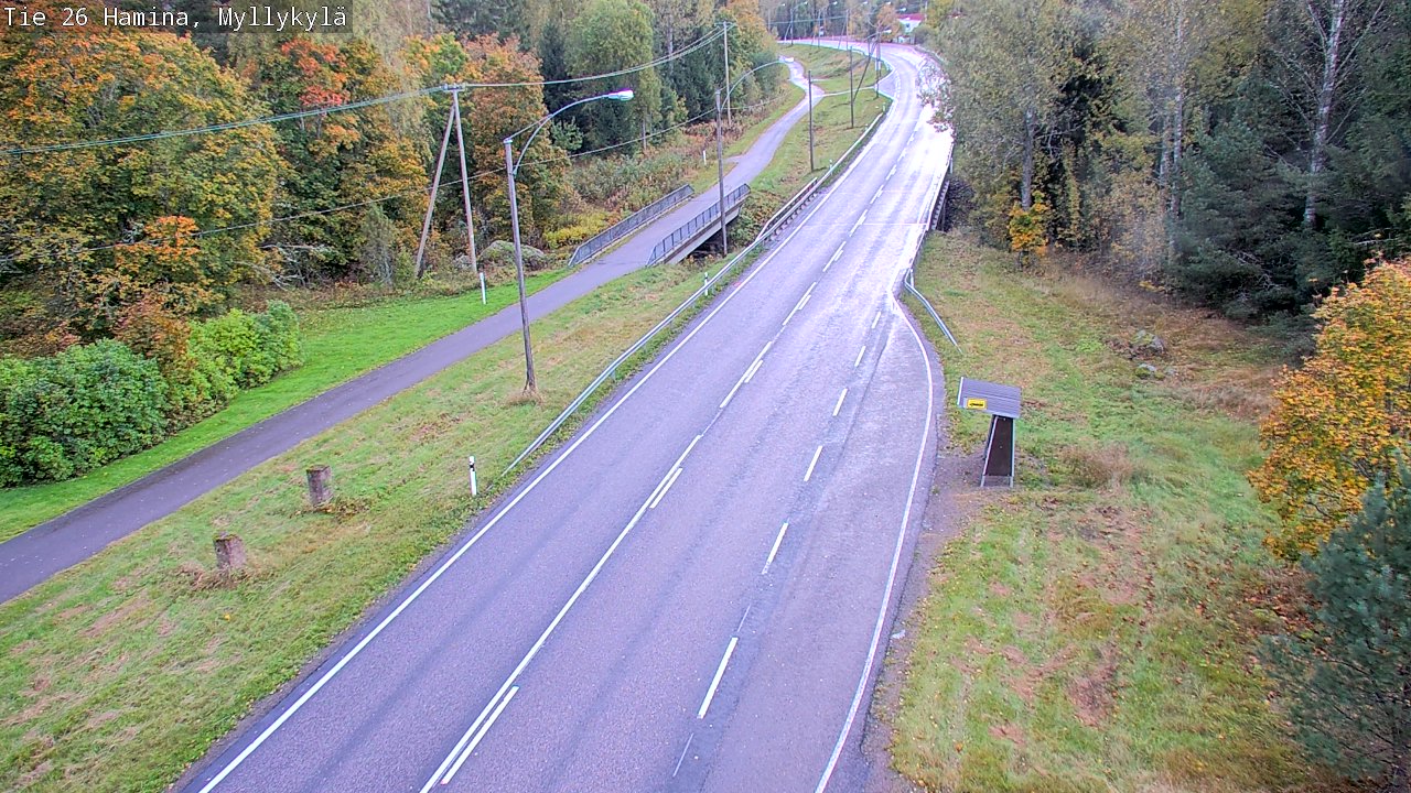 Weather Camera Image Väg 26 Hamina, Myllykylä, Hamina, Kymenlaakso