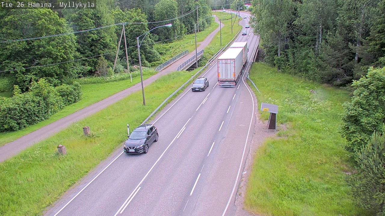 Weather Camera Image Väg 26 Hamina, Myllykylä, Hamina, Kymenlaakso