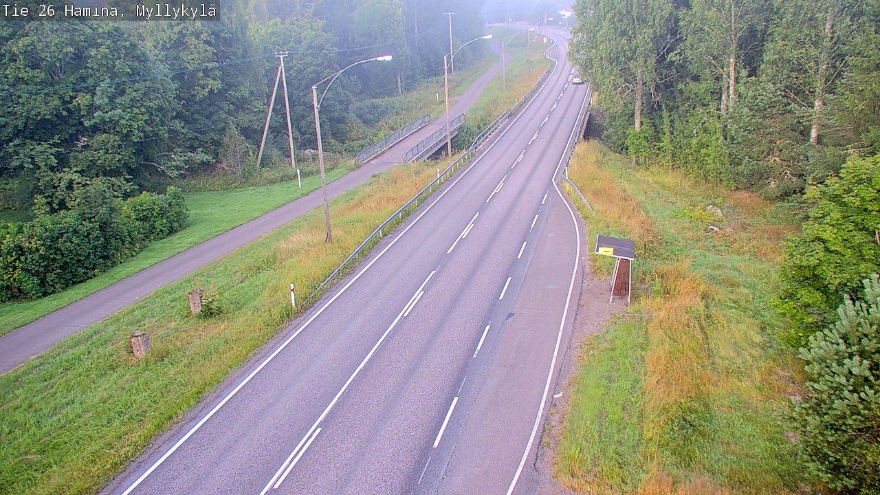 Weather Camera Image Road 26 Hamina, Myllykylä, Hamina, Kymenlaakso