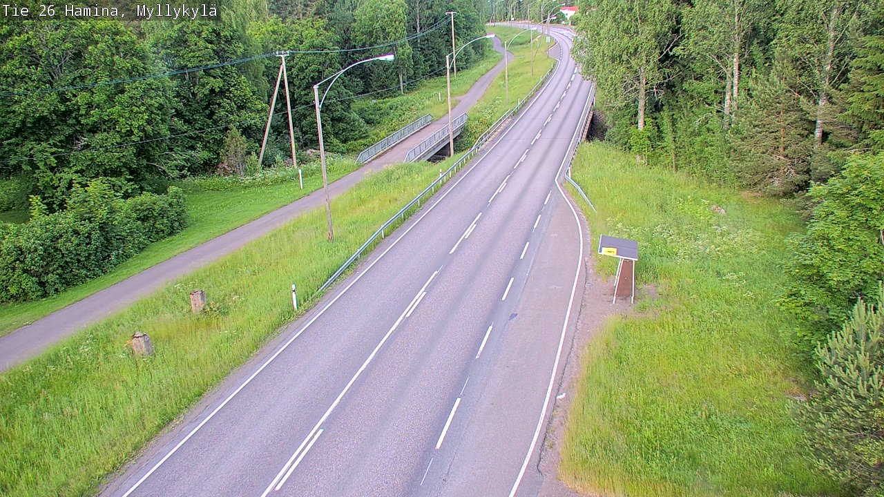Weather Camera Image Väg 26 Hamina, Myllykylä, Hamina, Kymenlaakso