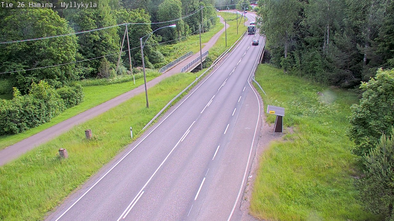 Weather Camera Image Väg 26 Hamina, Myllykylä, Hamina, Kymenlaakso