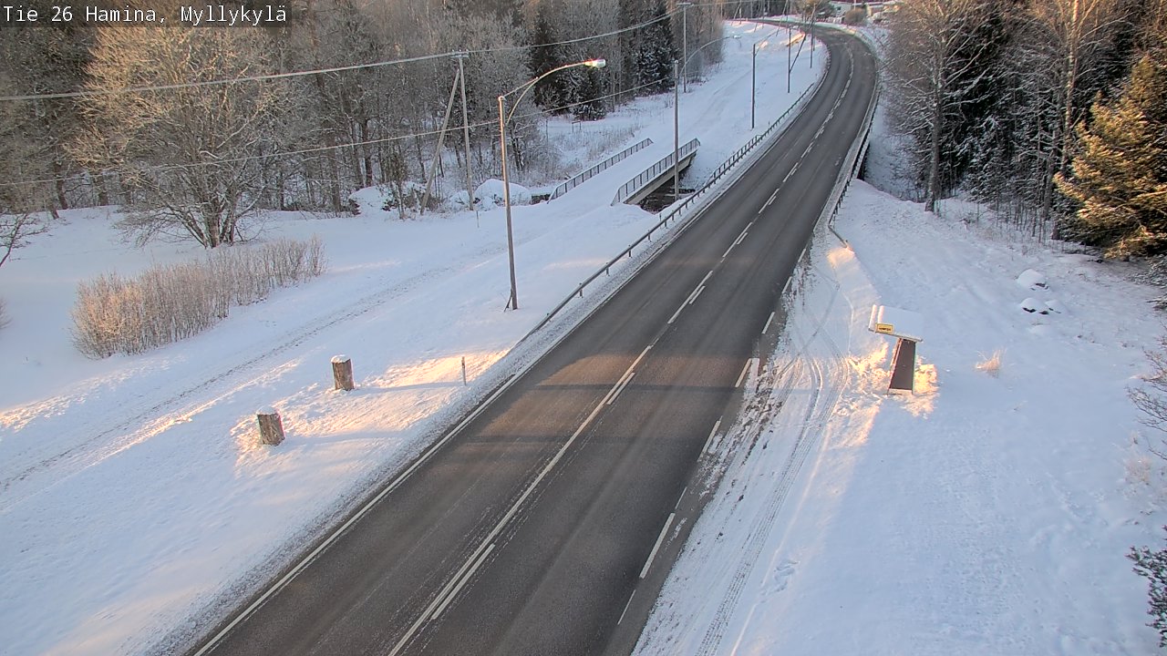 Weather Camera Image Road 26 Hamina, Myllykylä, Hamina, Kymenlaakso