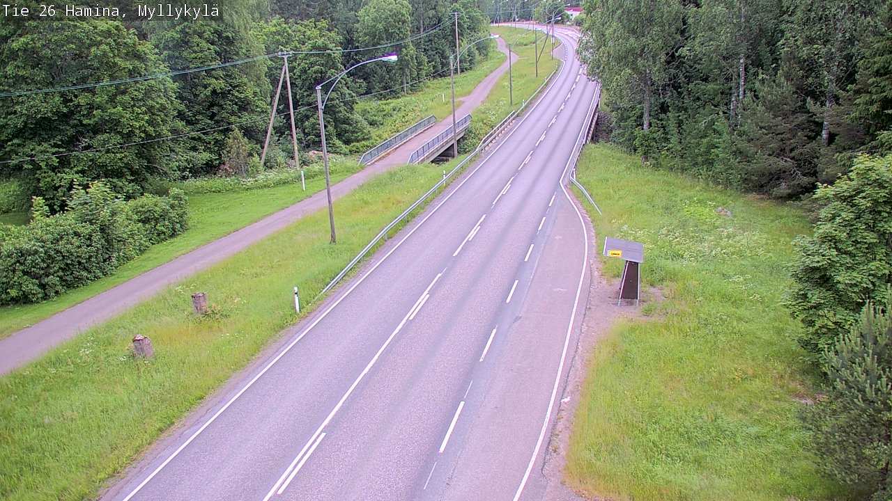 Weather Camera Image Väg 26 Hamina, Myllykylä, Hamina, Kymenlaakso