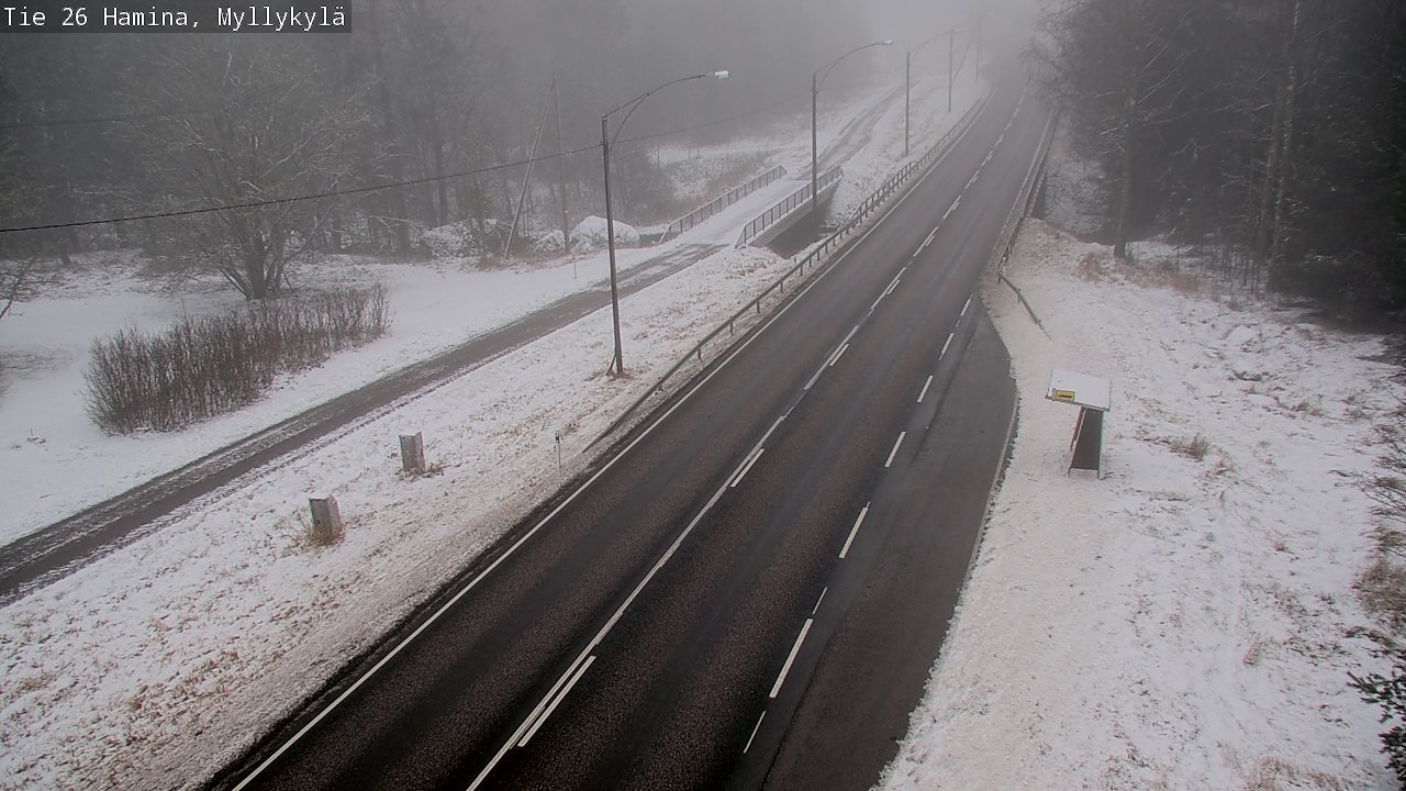 Weather Camera Image Väg 26 Hamina, Myllykylä, Hamina, Kymenlaakso