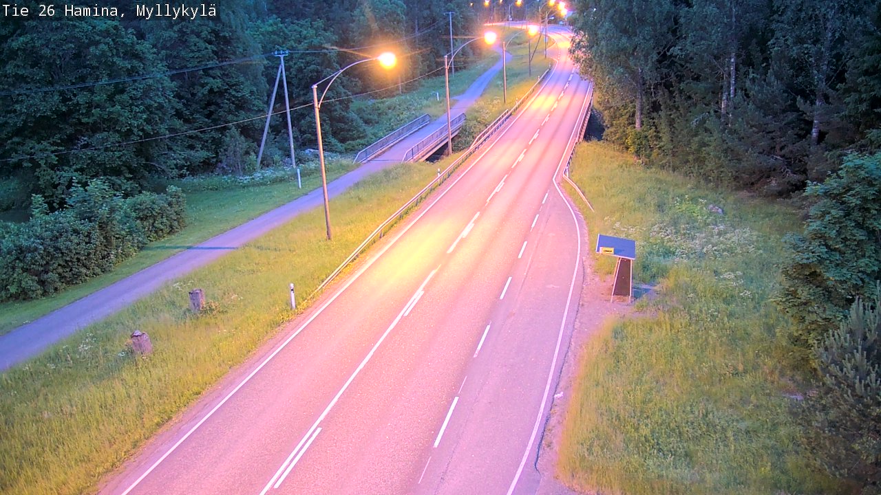 Weather Camera Image Väg 26 Hamina, Myllykylä, Hamina, Kymenlaakso