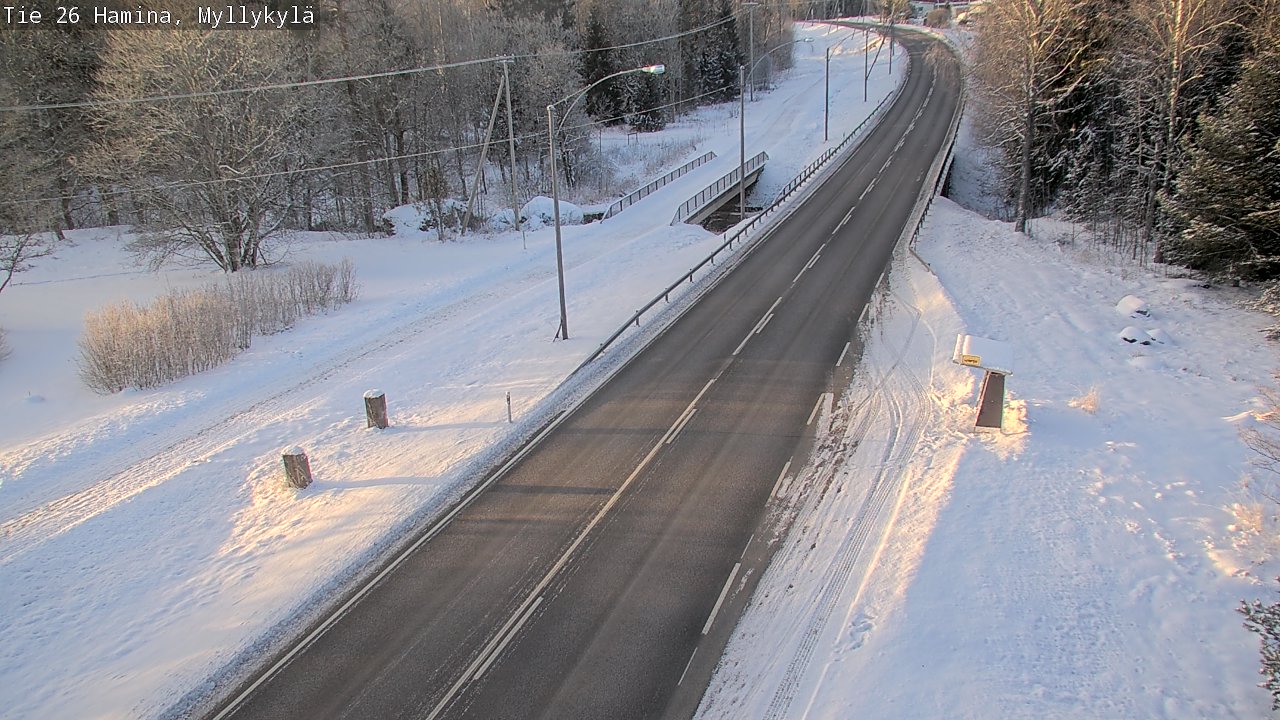 Weather Camera Image Road 26 Hamina, Myllykylä, Hamina, Kymenlaakso