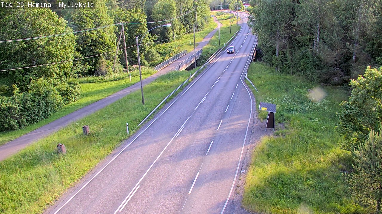 Weather Camera Image Väg 26 Hamina, Myllykylä, Hamina, Kymenlaakso