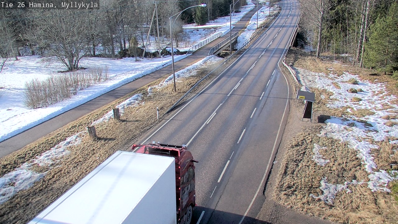 Weather Camera Image Väg 26 Hamina, Myllykylä, Hamina, Kymenlaakso