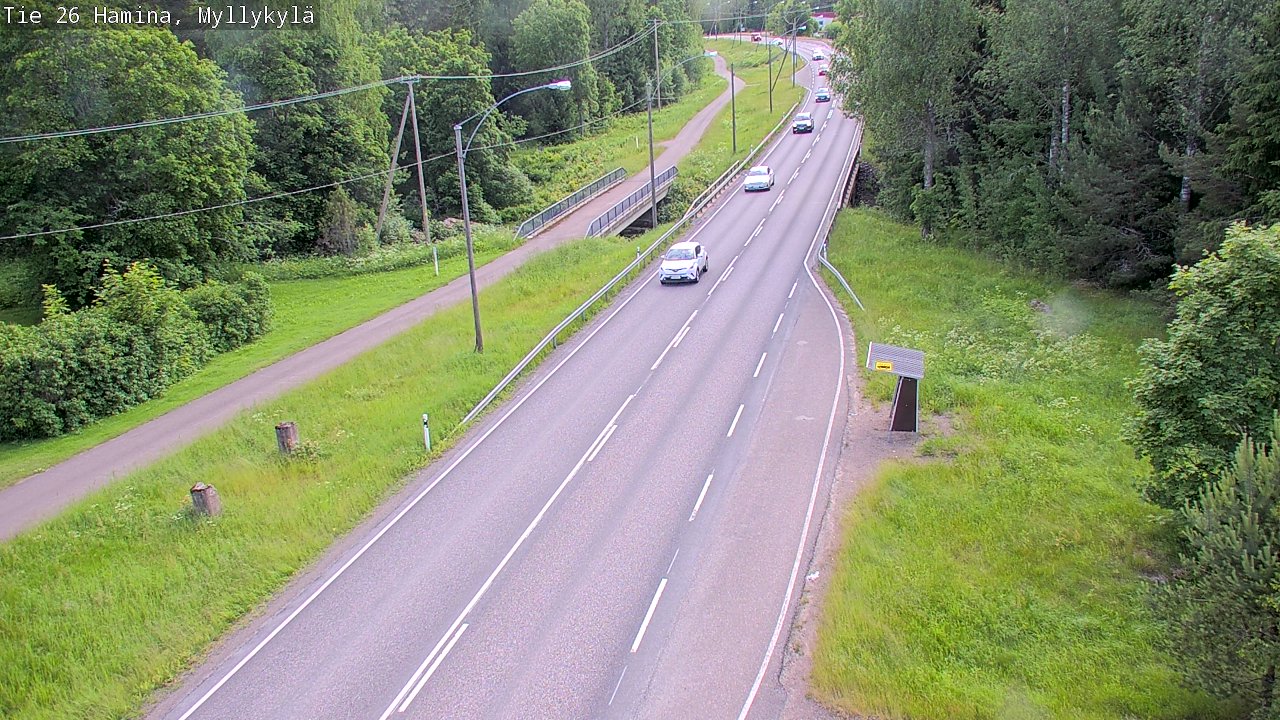 Weather Camera Image Väg 26 Hamina, Myllykylä, Hamina, Kymenlaakso