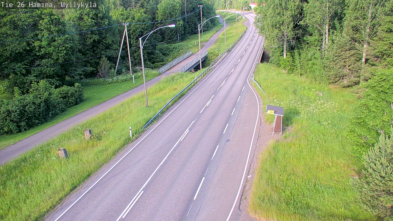 Weather Camera Image Väg 26 Hamina, Myllykylä, Hamina, Kymenlaakso