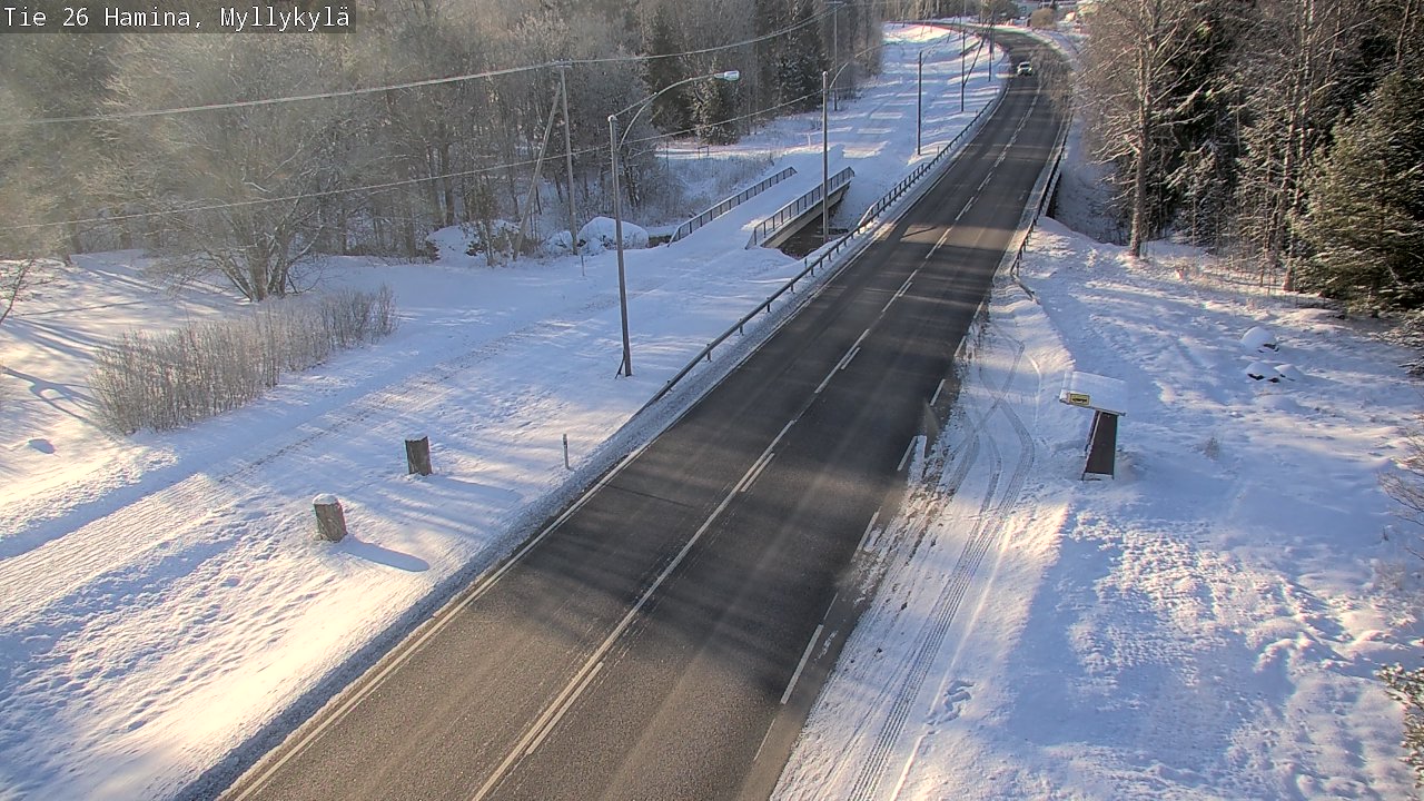 Weather Camera Image Road 26 Hamina, Myllykylä, Hamina, Kymenlaakso