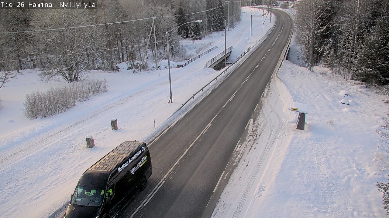 Weather Camera Image Road 26 Hamina, Myllykylä, Hamina, Kymenlaakso