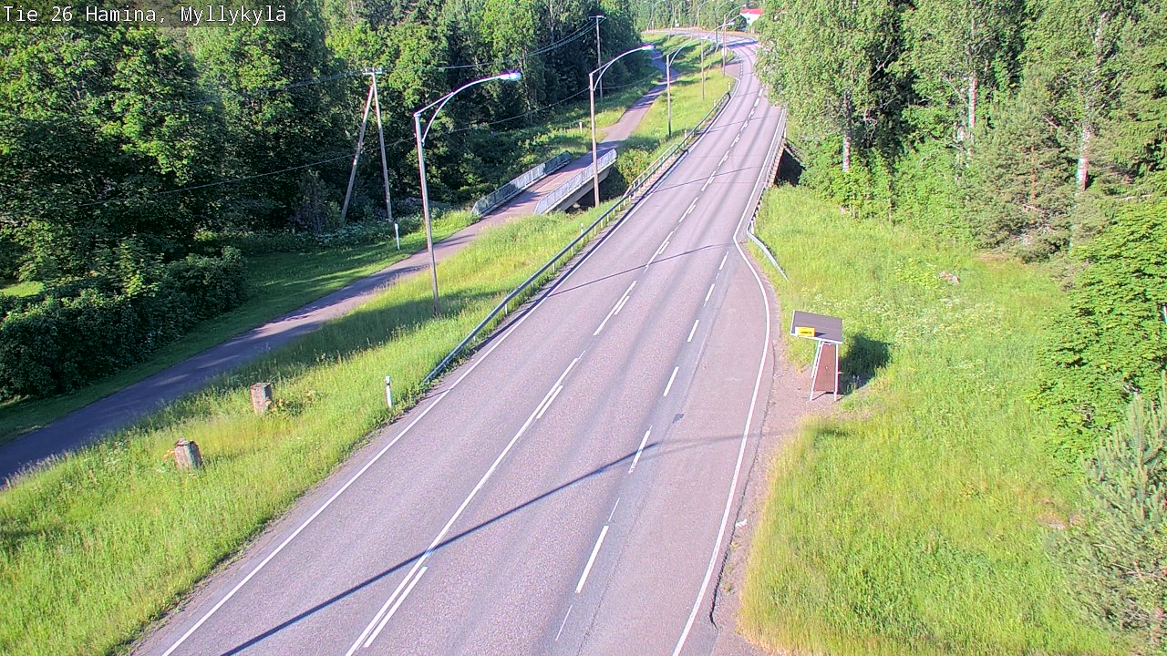 Weather Camera Image Väg 26 Hamina, Myllykylä, Hamina, Kymenlaakso