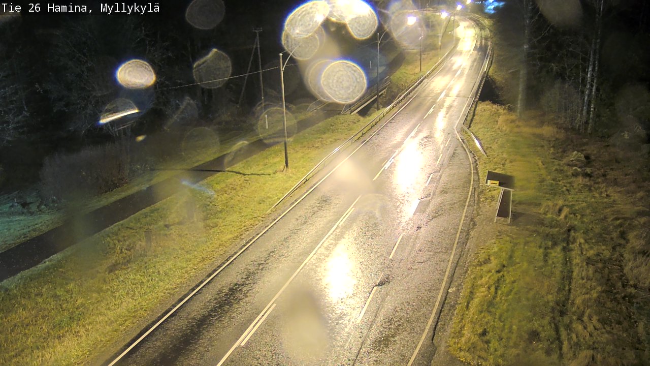 Weather Camera Image Väg 26 Hamina, Myllykylä, Hamina, Kymenlaakso