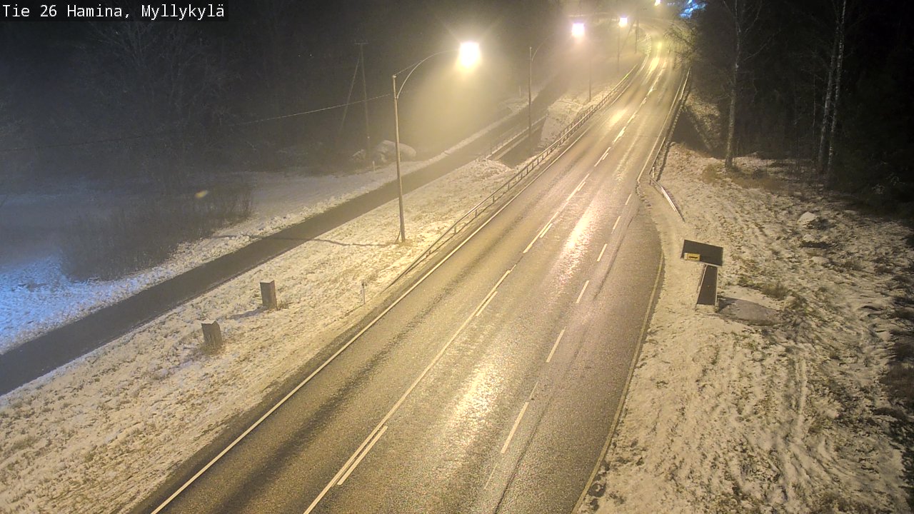 Weather Camera Image Väg 26 Hamina, Myllykylä, Hamina, Kymenlaakso