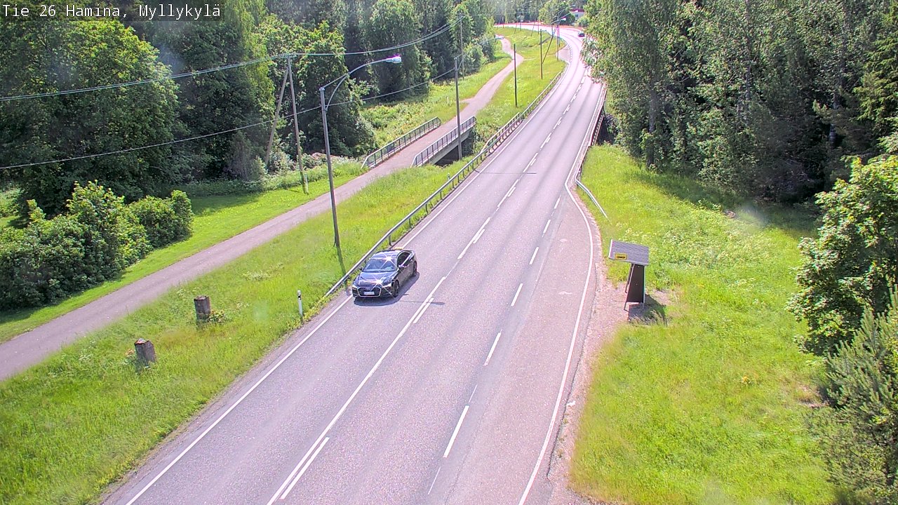 Weather Camera Image Väg 26 Hamina, Myllykylä, Hamina, Kymenlaakso
