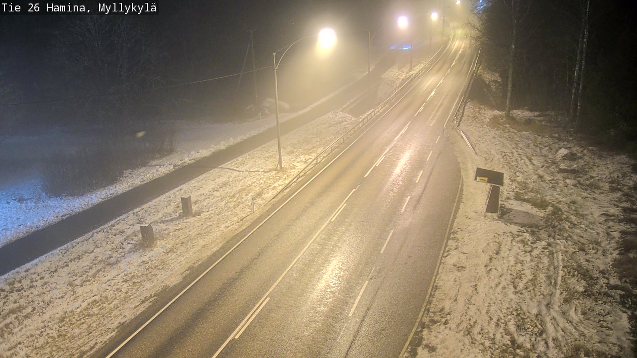 Weather Camera Image Väg 26 Hamina, Myllykylä, Hamina, Kymenlaakso