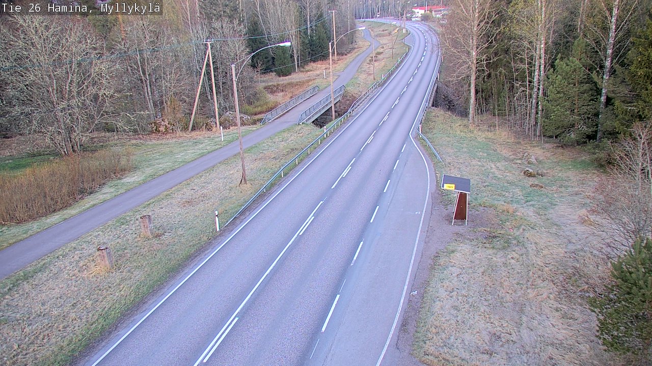 Weather Camera Image Väg 26 Hamina, Myllykylä, Hamina, Kymenlaakso