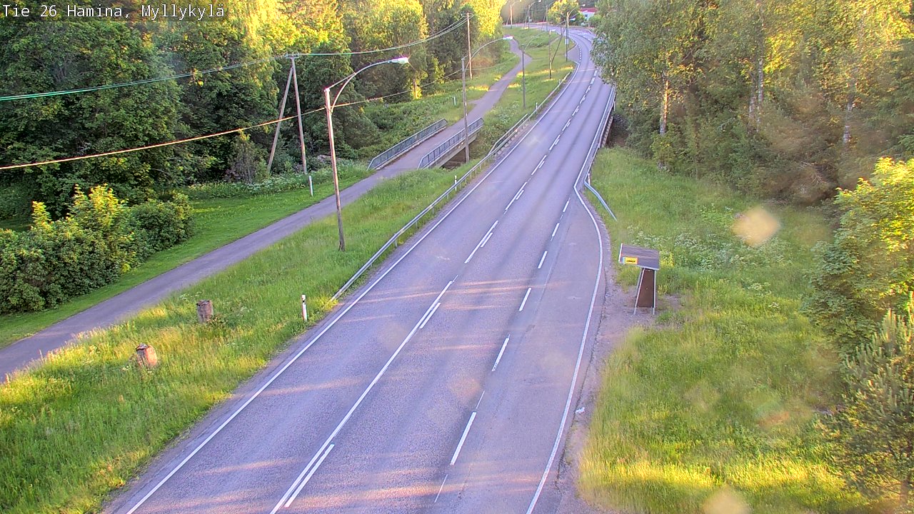 Weather Camera Image Väg 26 Hamina, Myllykylä, Hamina, Kymenlaakso