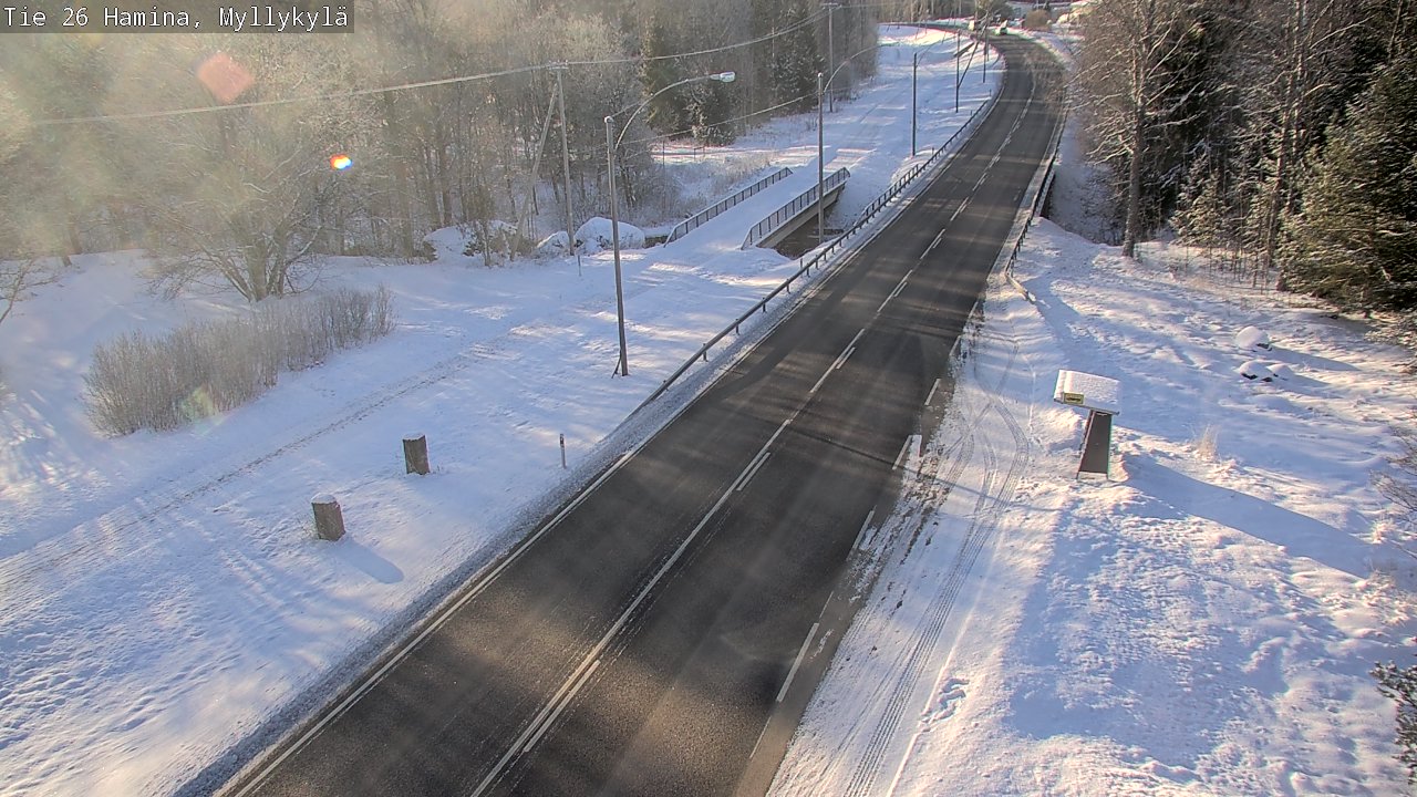 Weather Camera Image Väg 26 Hamina, Myllykylä, Hamina, Kymenlaakso