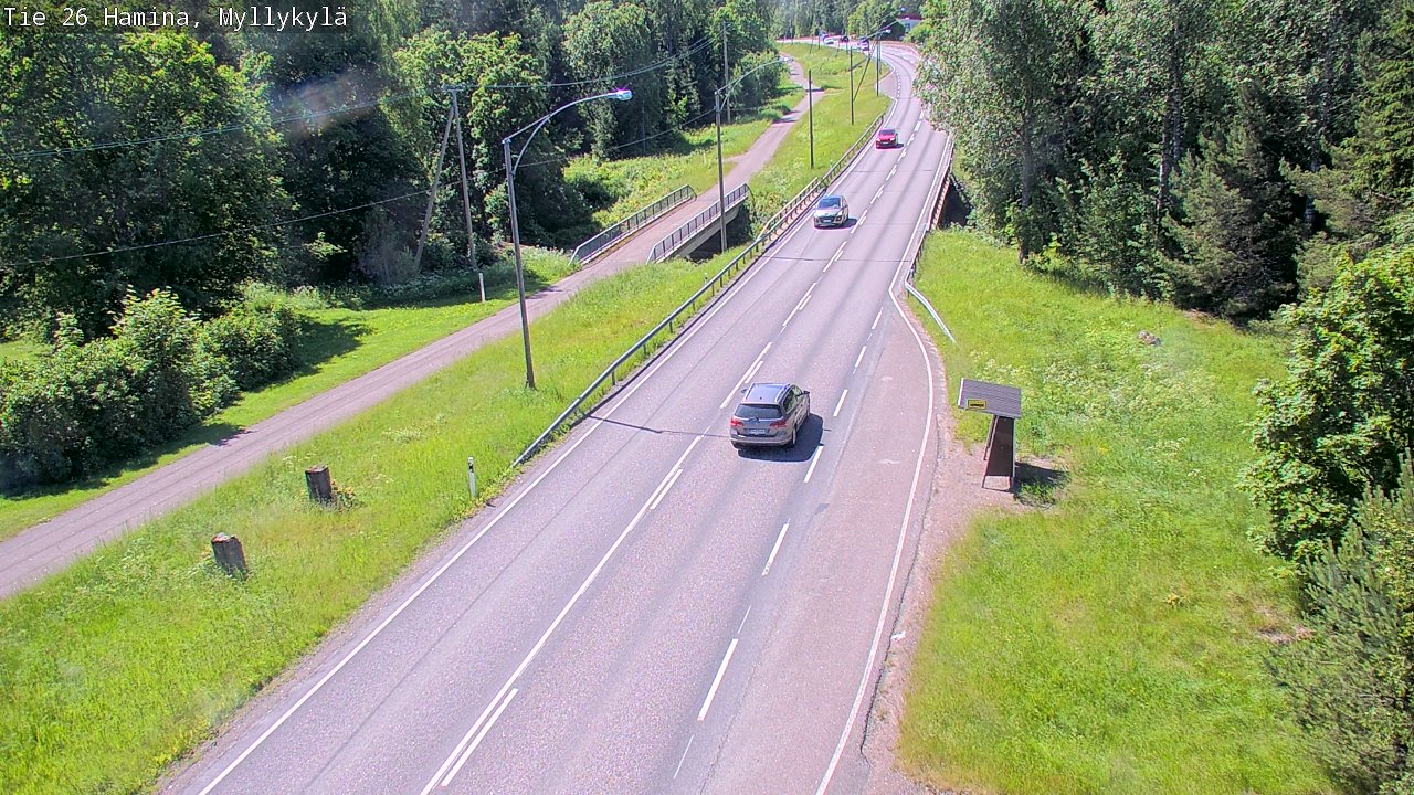 Weather Camera Image Väg 26 Hamina, Myllykylä, Hamina, Kymenlaakso