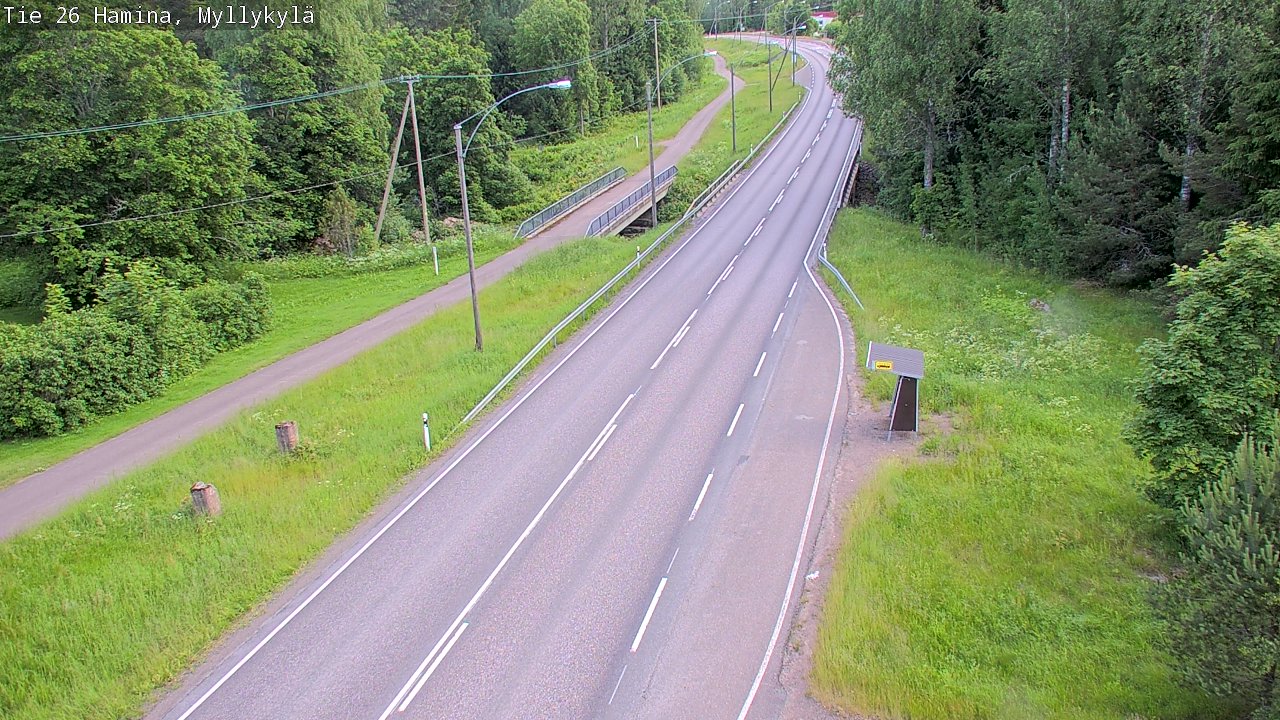 Weather Camera Image Väg 26 Hamina, Myllykylä, Hamina, Kymenlaakso