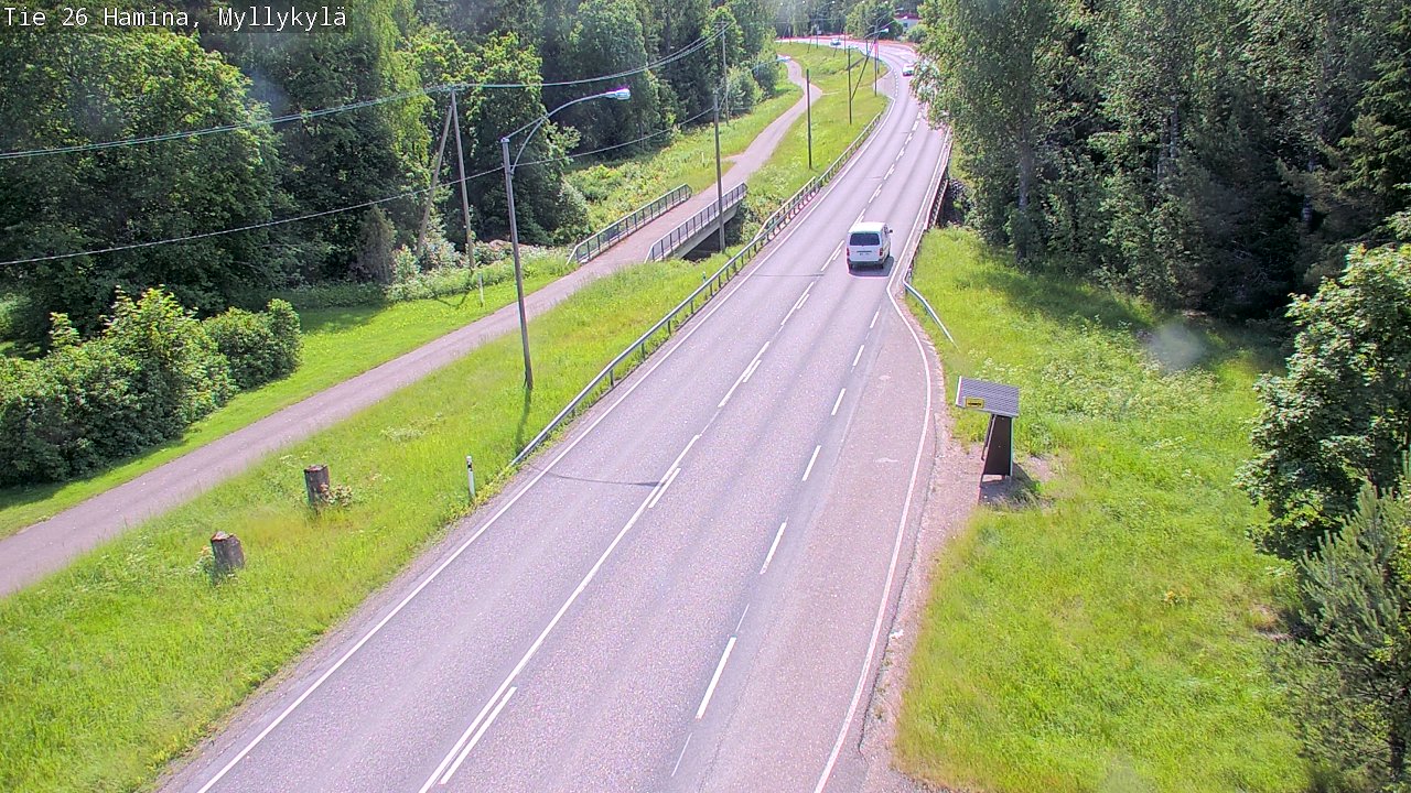 Weather Camera Image Väg 26 Hamina, Myllykylä, Hamina, Kymenlaakso