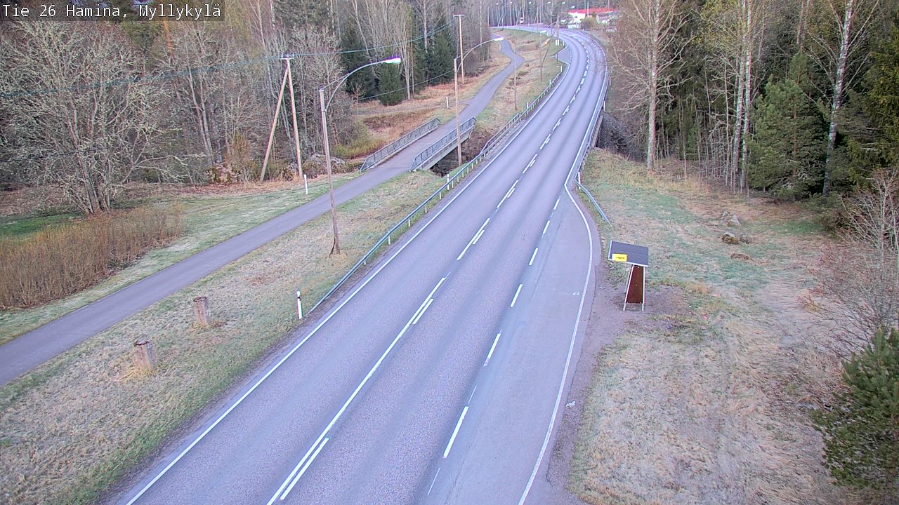 Weather Camera Image Väg 26 Hamina, Myllykylä, Hamina, Kymenlaakso