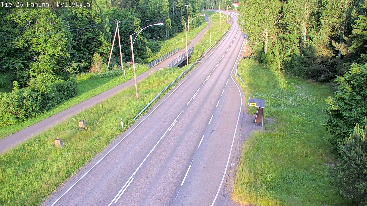 Weather Camera Image Väg 26 Hamina, Myllykylä, Hamina, Kymenlaakso