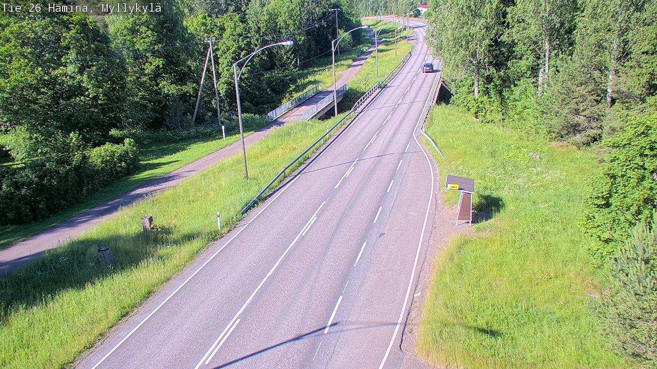 Weather Camera Image Väg 26 Hamina, Myllykylä, Hamina, Kymenlaakso