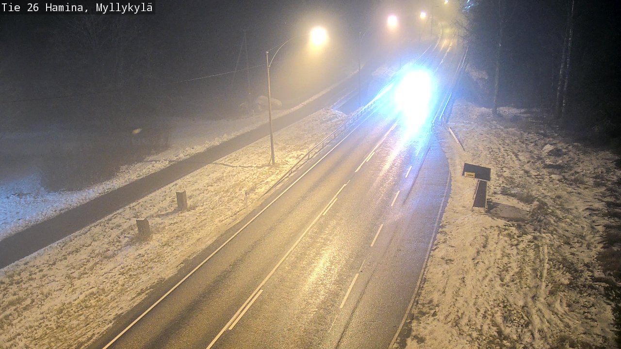 Weather Camera Image Väg 26 Hamina, Myllykylä, Hamina, Kymenlaakso
